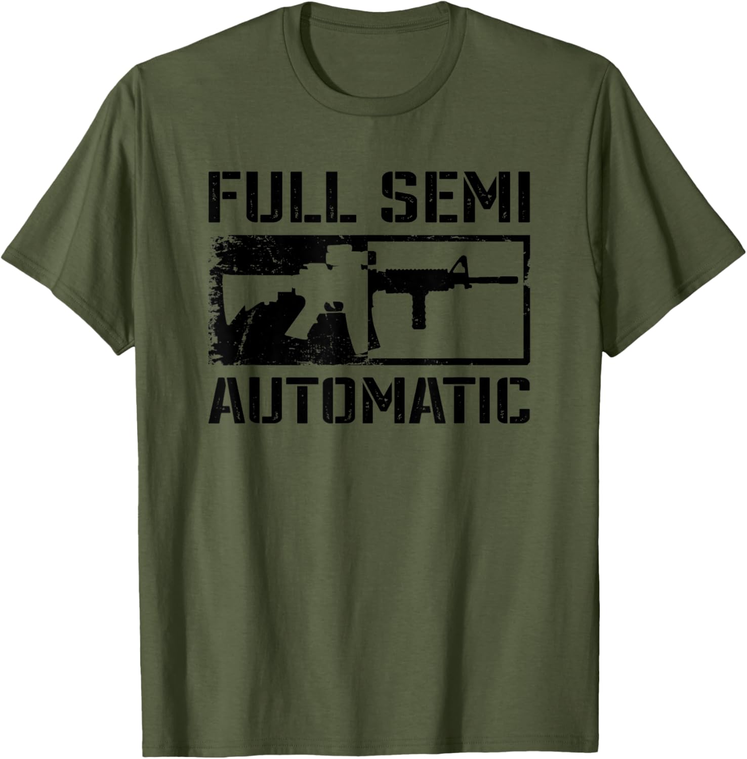 Full Semi Automatic M4 Ar15 Rifle Meme Funny Gun Joke