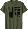 Freedom Over Fear 2Nd Amendment Pro Gun Usa Ar15 Flag