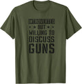 Introverted But Willing To Discuss Guns Funny Camo Gun