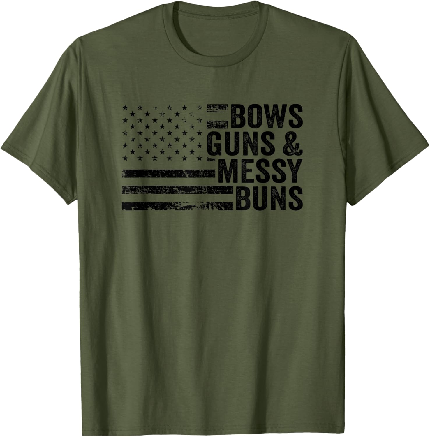 Bows Guns Messy Buns Funny Archery Pro Gun Usa Flag