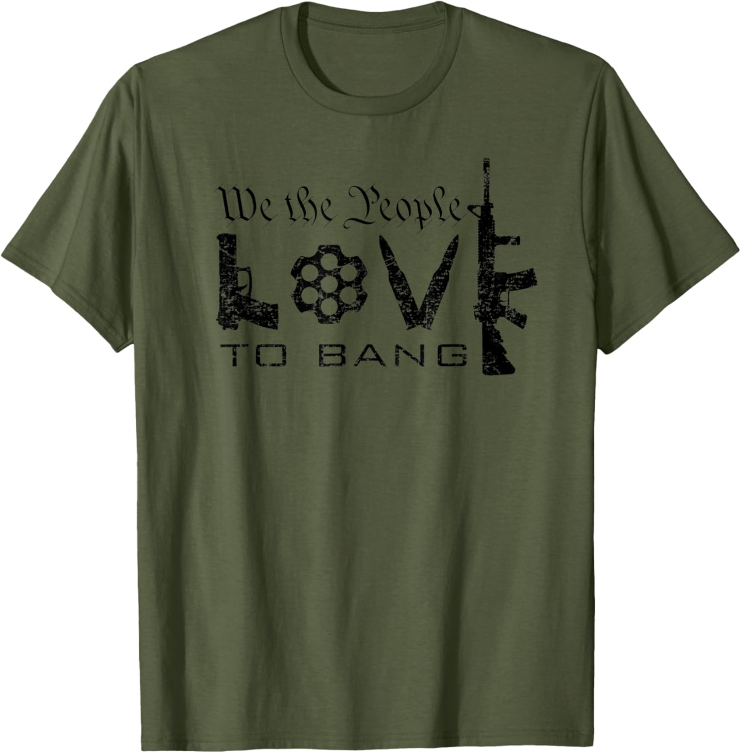 We People Love To Bang 2Nd Amendment Camo Funny Gun