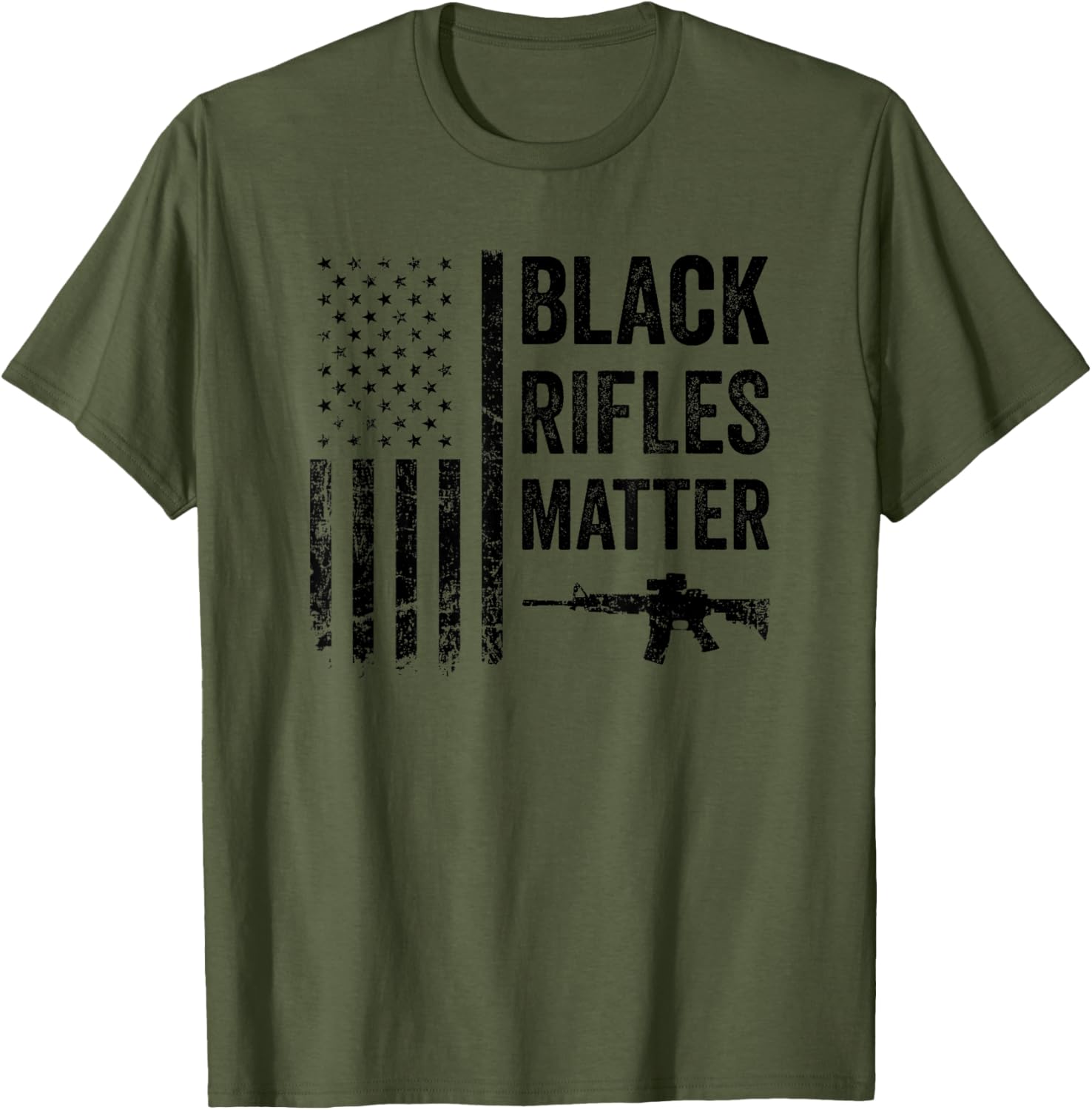 Black Rifles Matter Funny Pro Gun Rights Camo Usa Flag