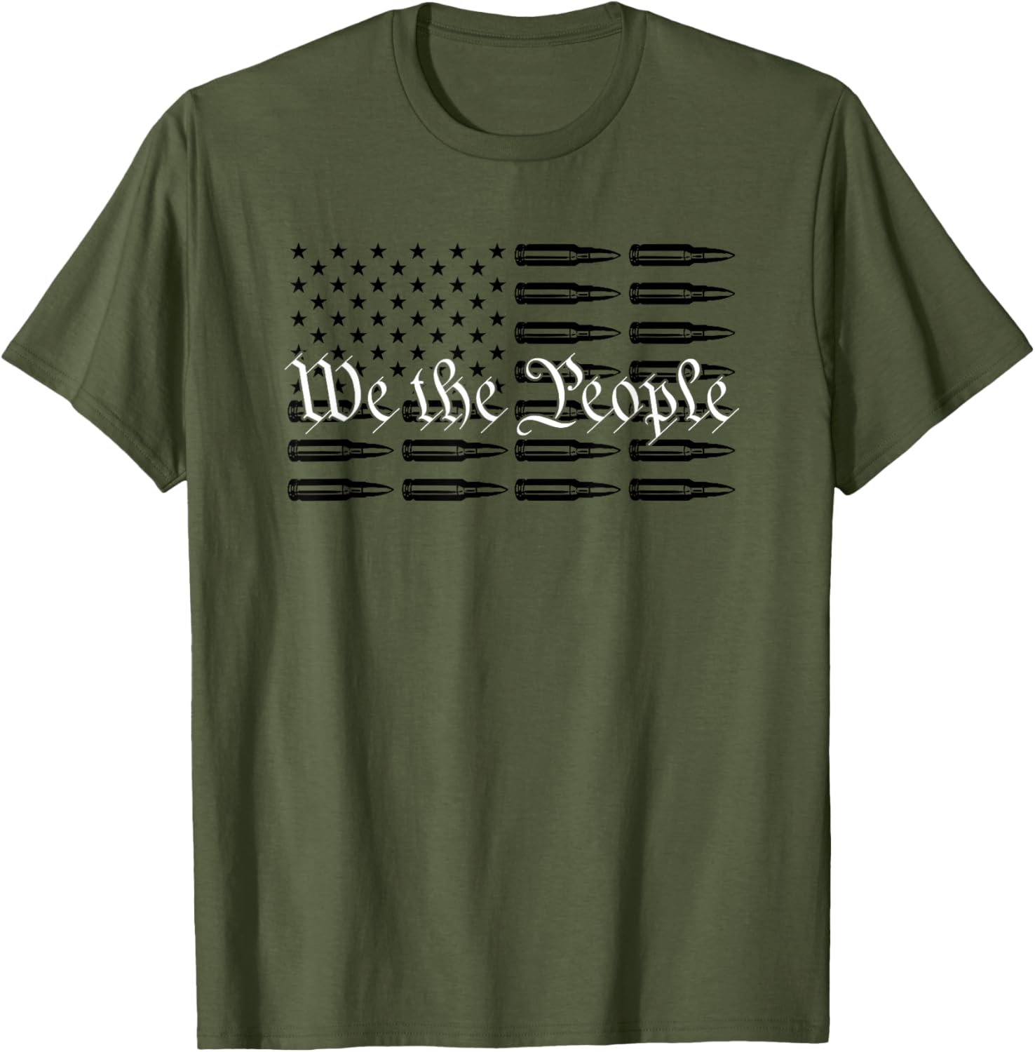 We People Funny Patriotic Pro Gun Usa Bullets Flag Women Men