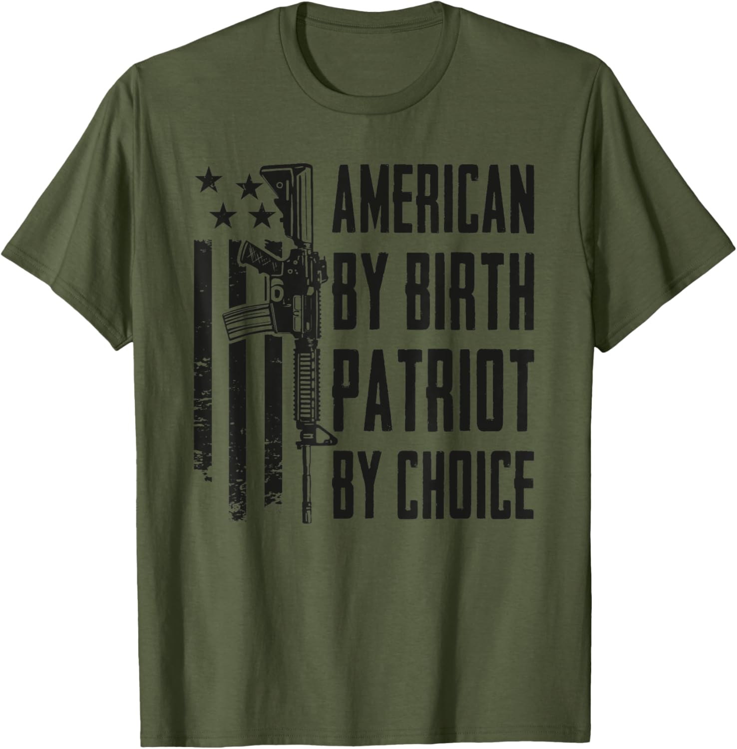 American By Birth Patriot By Choice Patriotic Camo Gun