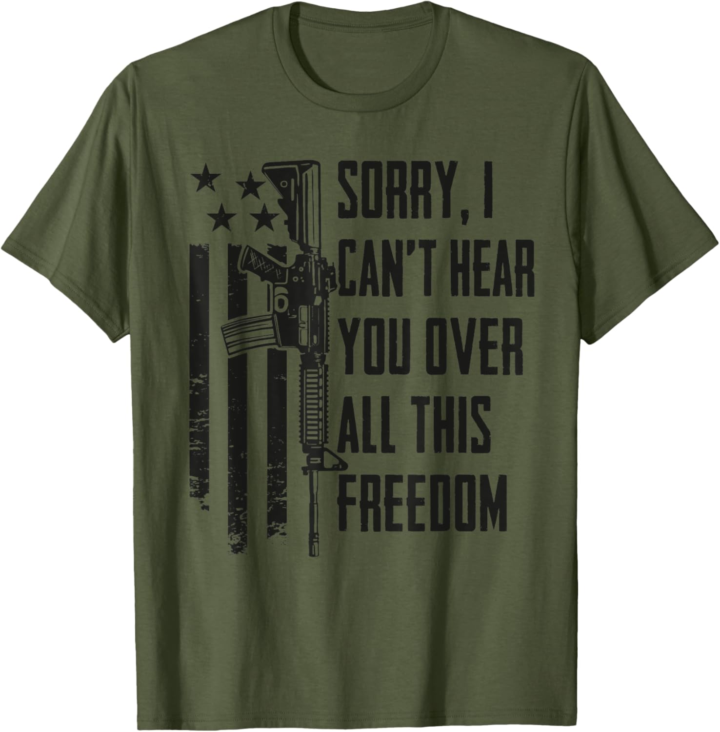 Cant Hear You Over All This Freedom Funny Gun Rights Camo