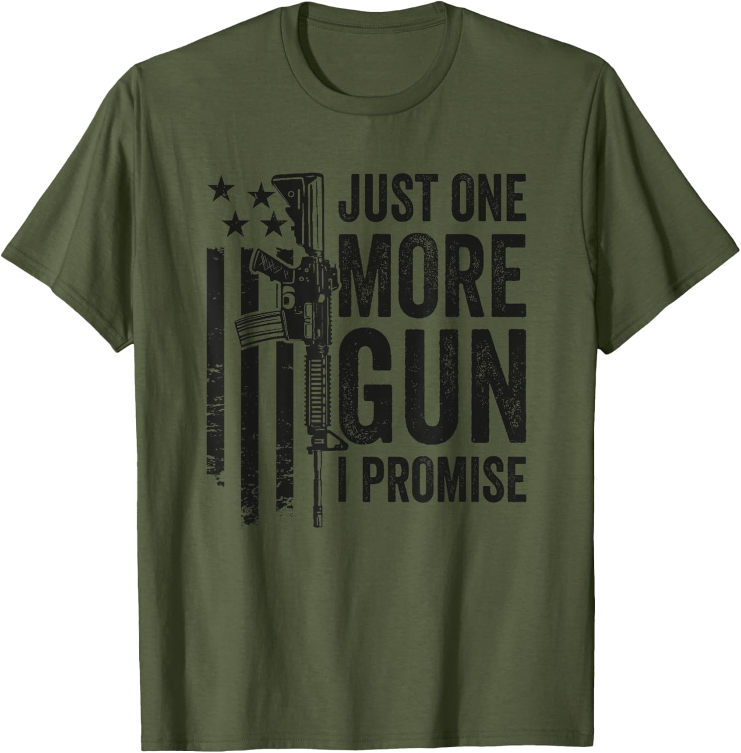 Just One More Gun I Promise Camo Usa Flag Pro Guns Funny