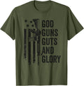 God Guns Guts Glory Patriotic Usa Flag Pro Gun Camo T Shirt