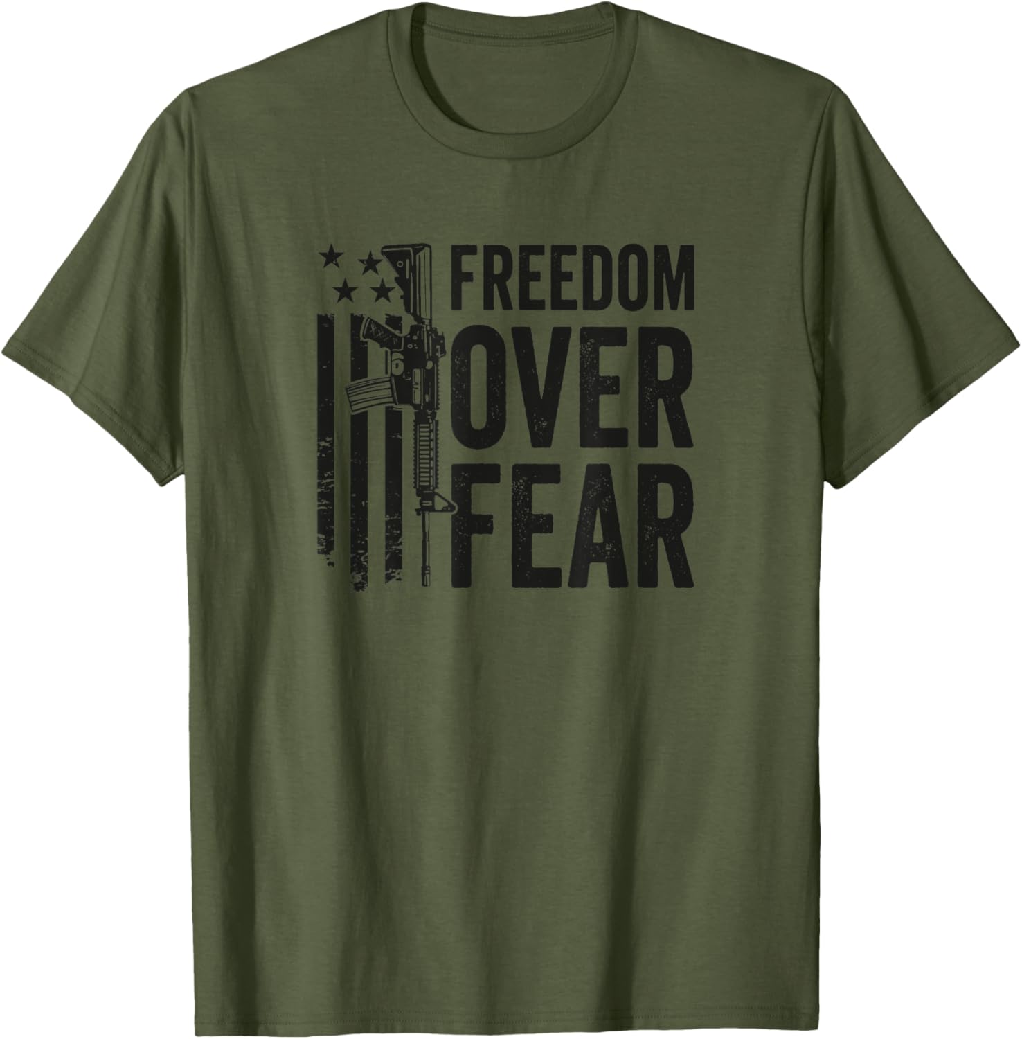 Freedom Over Fear Patriotic 2Nd Amendment Pro Gun Camo Usa