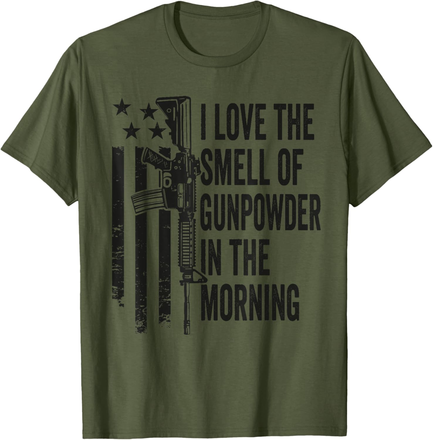 I Love Smell Of Gunpowder In Morning Funny Gun Camo