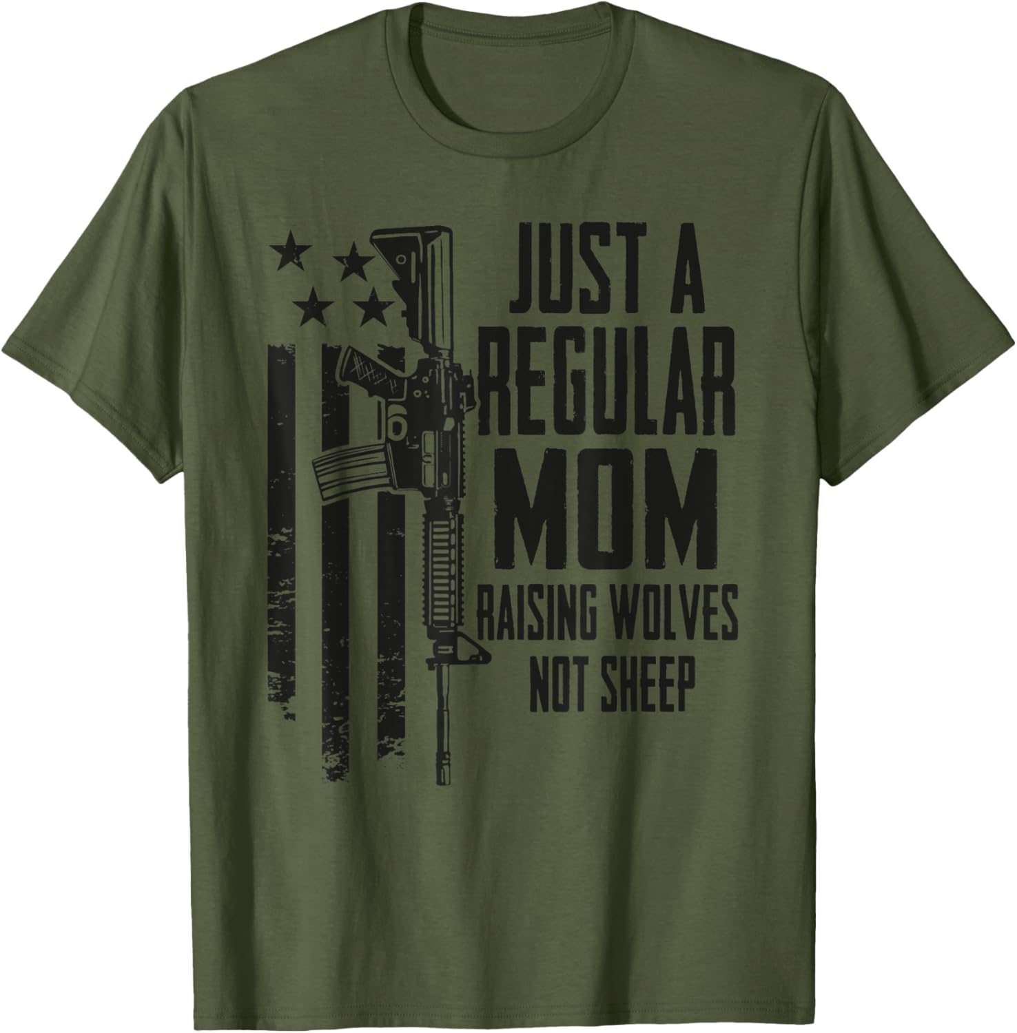 Just A Regular Mom Raising Wolves Not Sheep Camo Pro Gun
