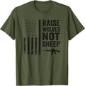 Raise Wolves Not Sheep Pro Gun Rights Guns Usa Camo Flag