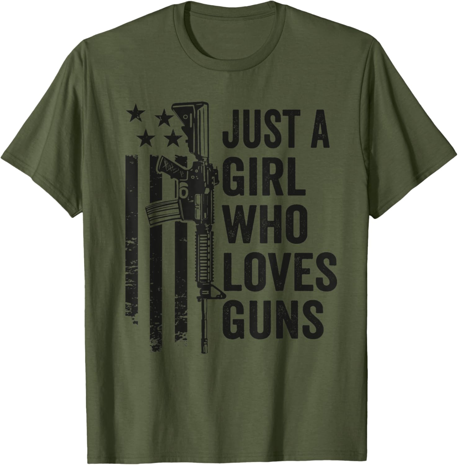 Just A Girl Who Loves Guns Funny Womens Camo Gun Owner