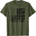 Anti Gun Club Funny 2A Pro Guns Usa Flag Gun Rights