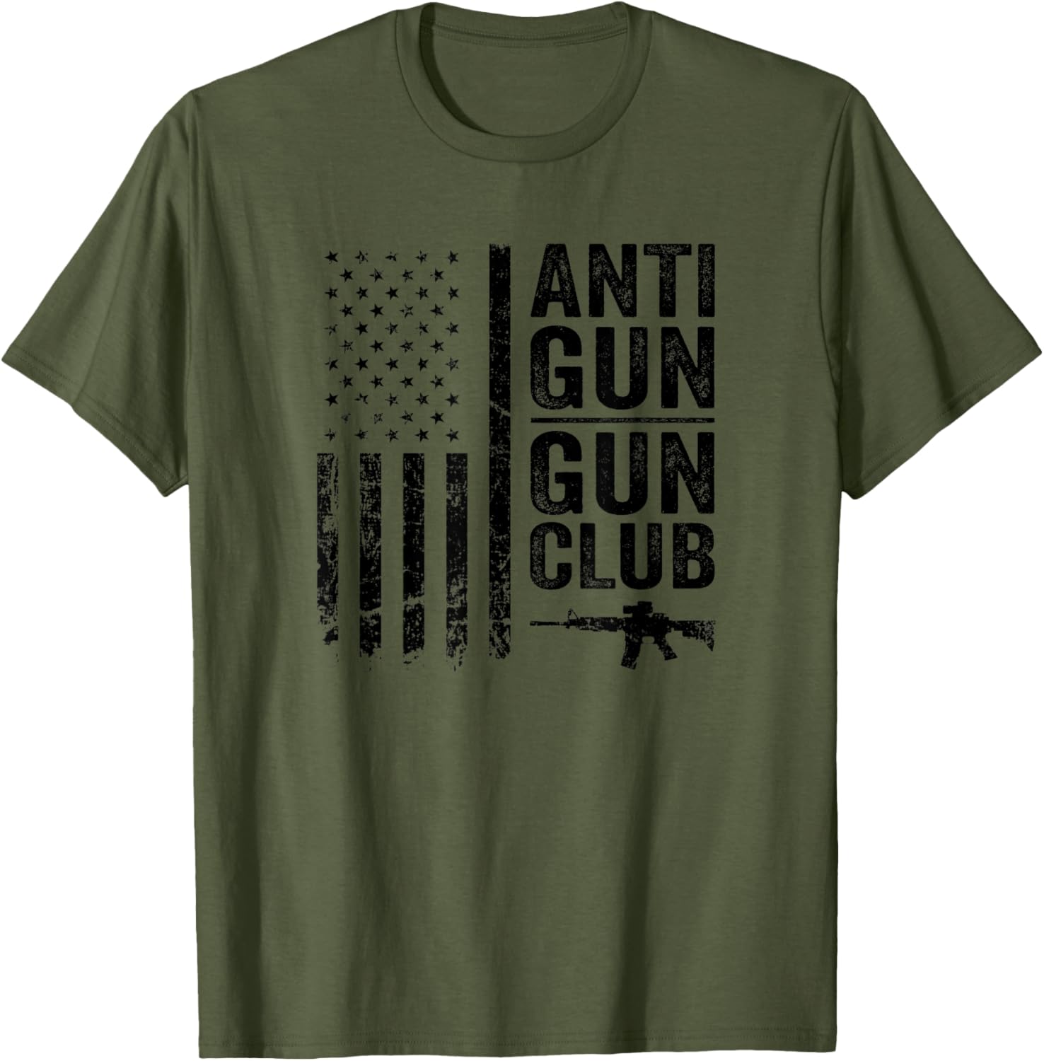 Anti Gun Club Funny 2A Pro Guns Usa Flag Gun Rights