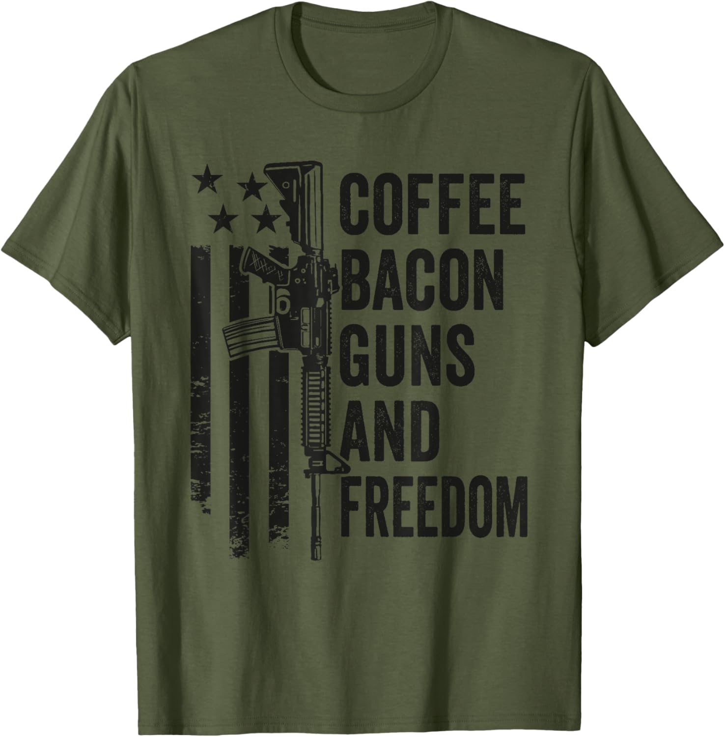 Coffee Bacon Guns Freedom Bbq Grill Drinking Funny Gun