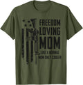 Freedom Loving Mom Patriotic Pro Guns Funny Camo Gun Flag