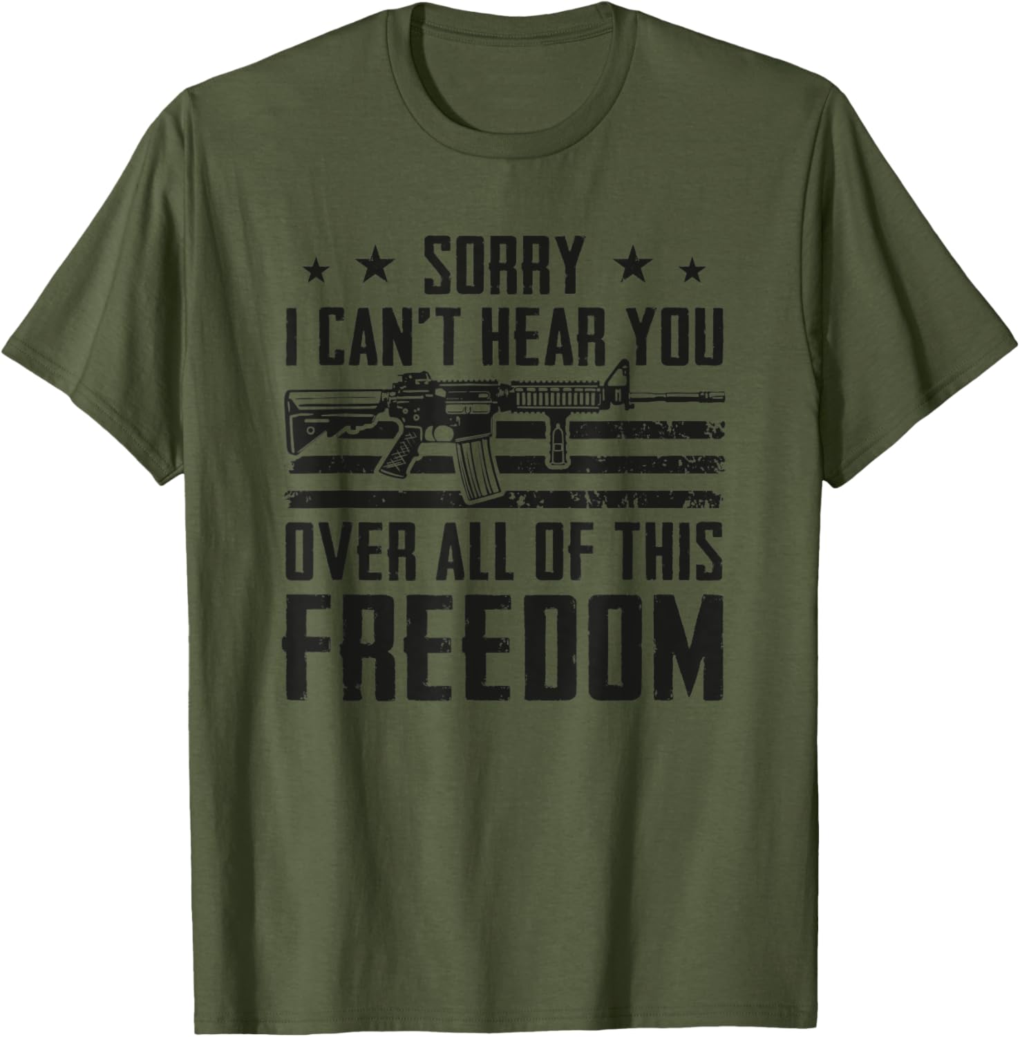 Sorry I Cant Hear You Freedom 2Nd Amendment Camo Gun