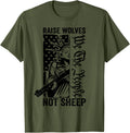 Raise Wolves Not Sheep Usa Flag Liberty Lady Pro Guns