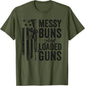 Messy Buns Loaded Guns Funny Womens Gun Owner Camo
