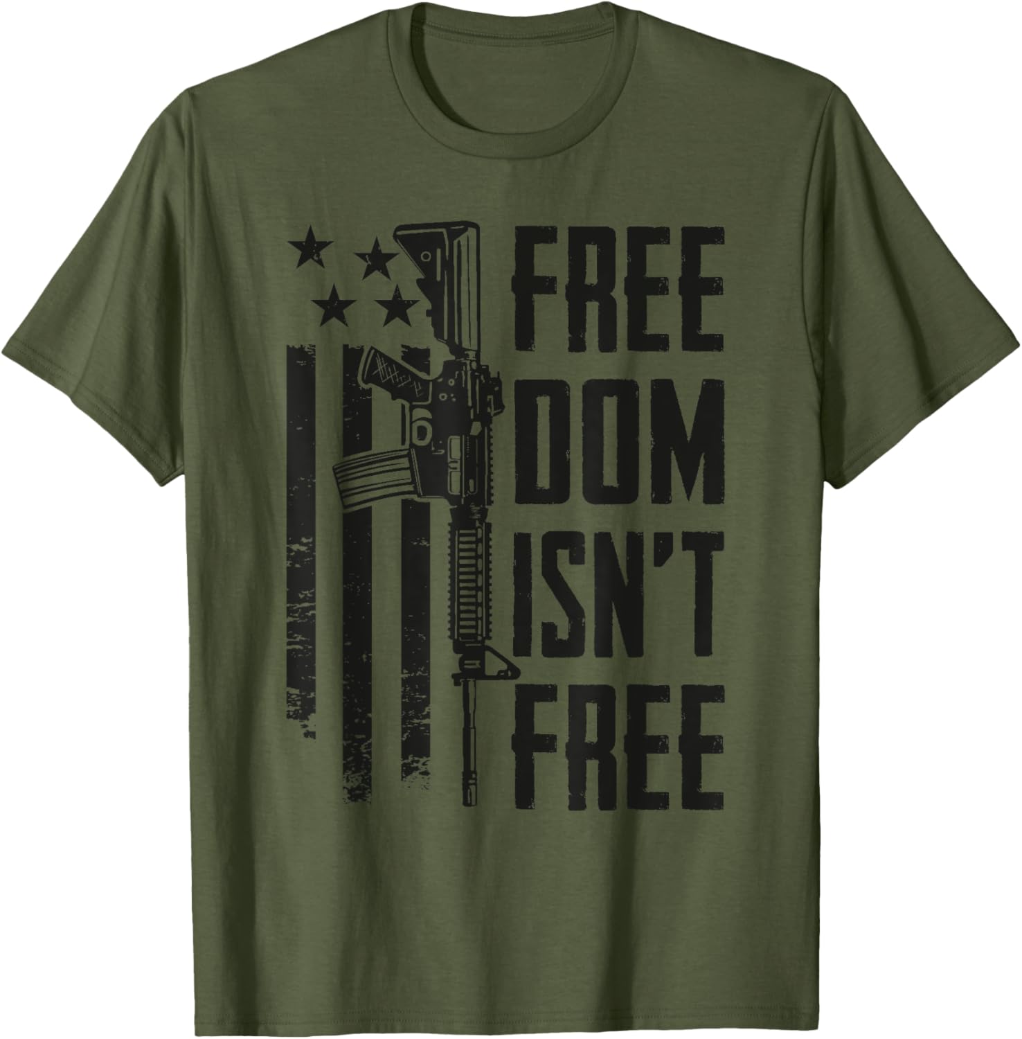 Freedom Isnt Free Pro Gun Camouflage Ar15 Usa Flag T Shirt Women