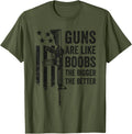 Guns Are Like Boobs Bigger Better Mens Funny Camo Gun