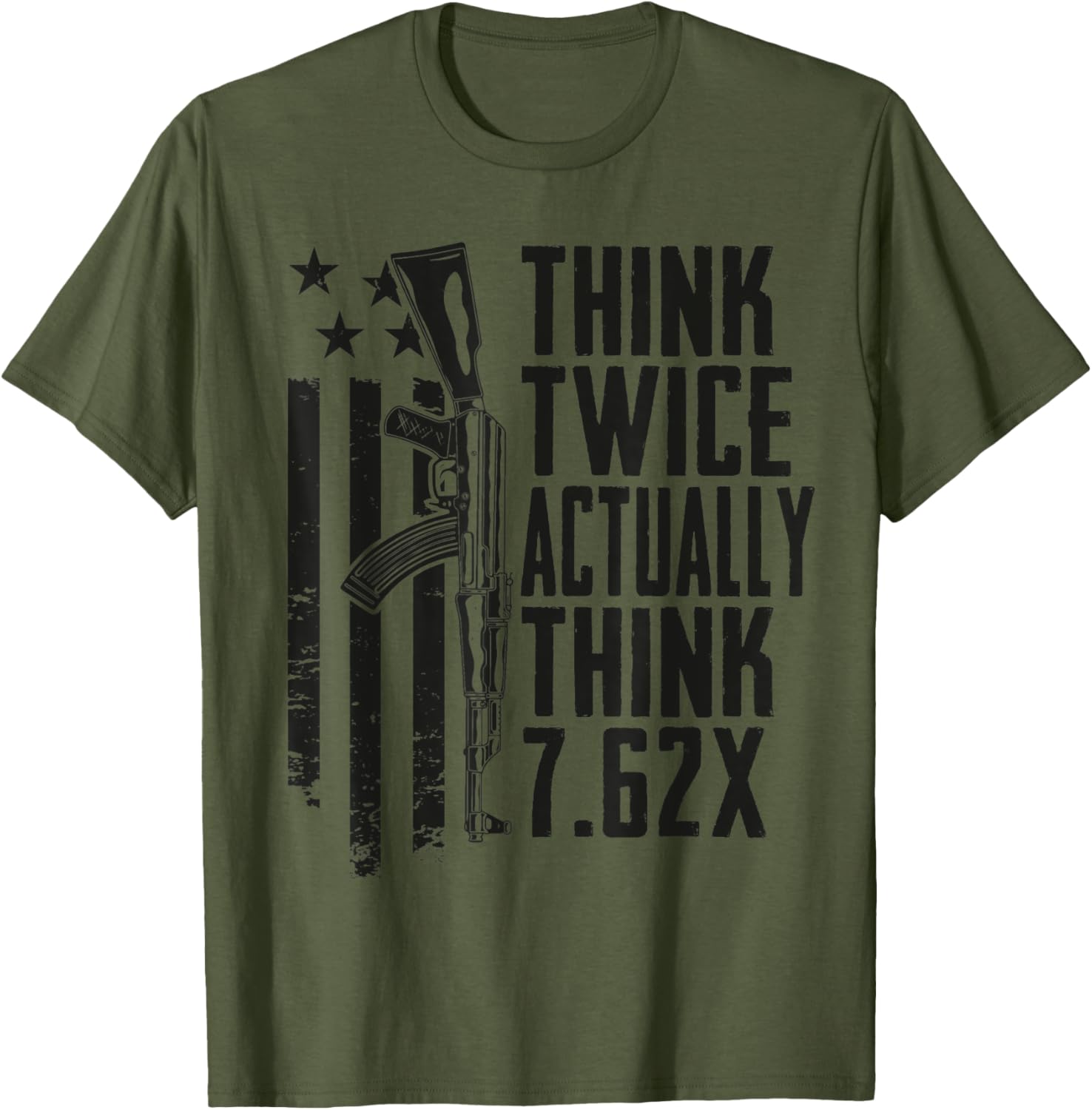 Think Twice Actually Think 7 62 Funny Ar15 Rifle Gun Joke