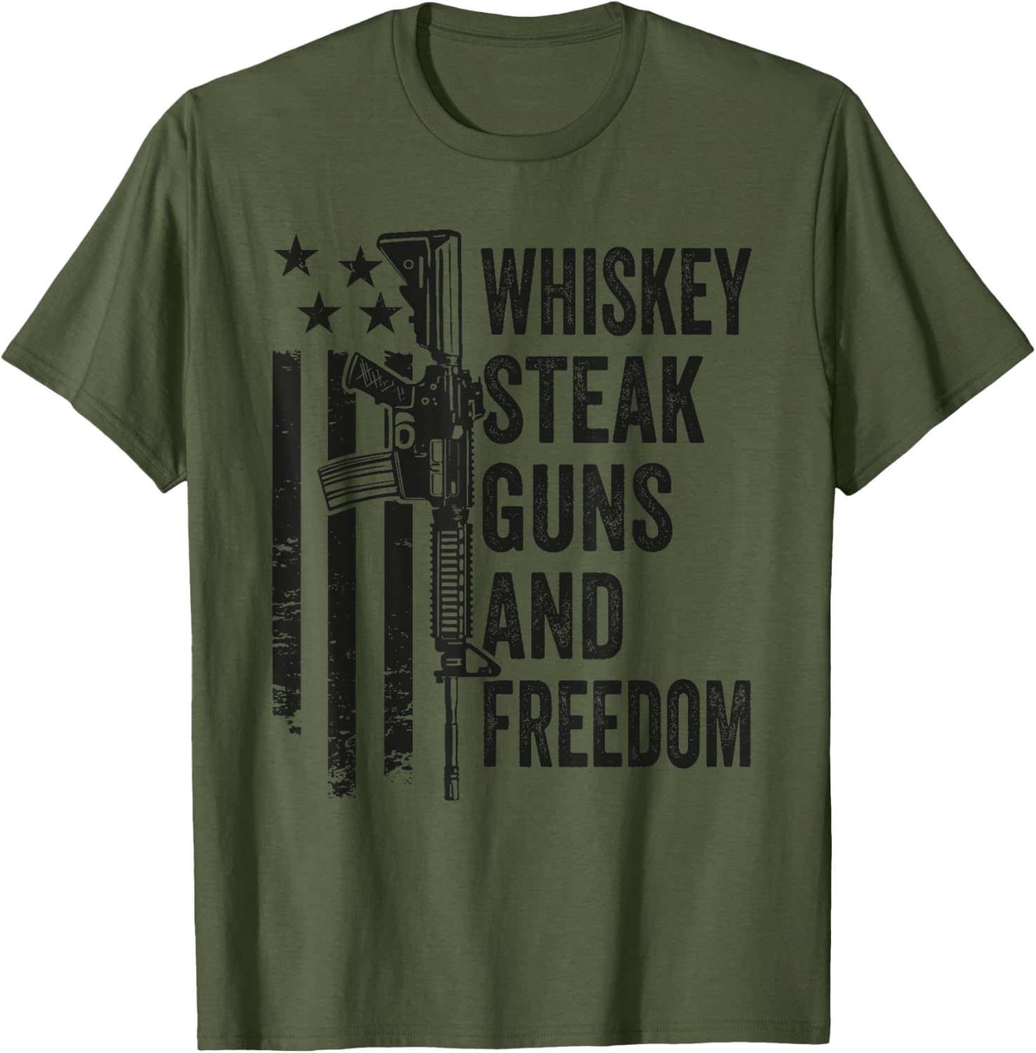 Whiskey Steak Guns Freedom Funny Gun Bbq Grill Camo Flag
