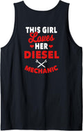 Diesel Mechanic Gifts Wife Girlfriend Design On Back