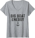 Womens Funny Boating Sail Boat V Neck