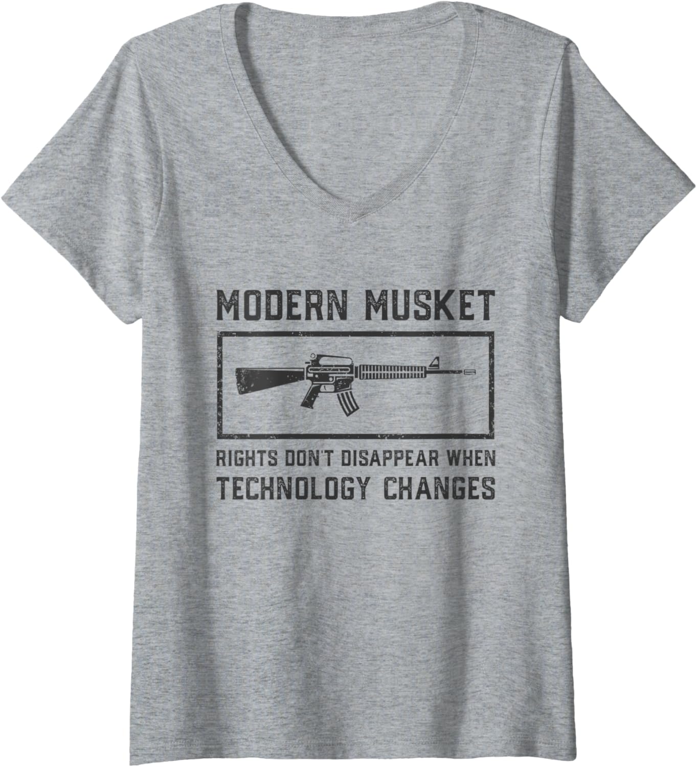 Womens Modern Musket Shirt 2Nd Amendment Pro Gun Rights V Neck