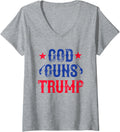 Womens God Guns Trump 2Nd Amendment V Neck