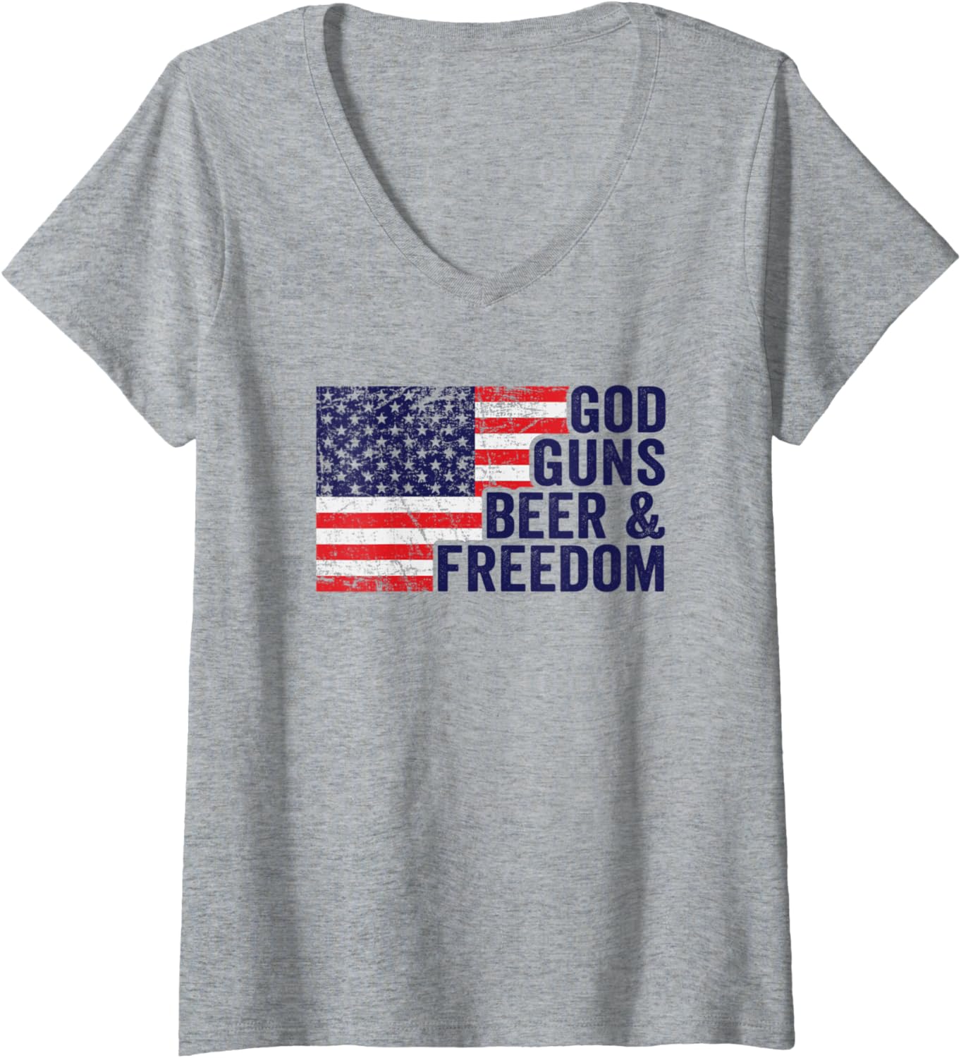 Womens God Guns Beer Freedom Funny Usa Flag Pro God Gun V