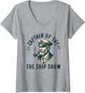 Womens Captain Of Ship Show Ship Funny Motor