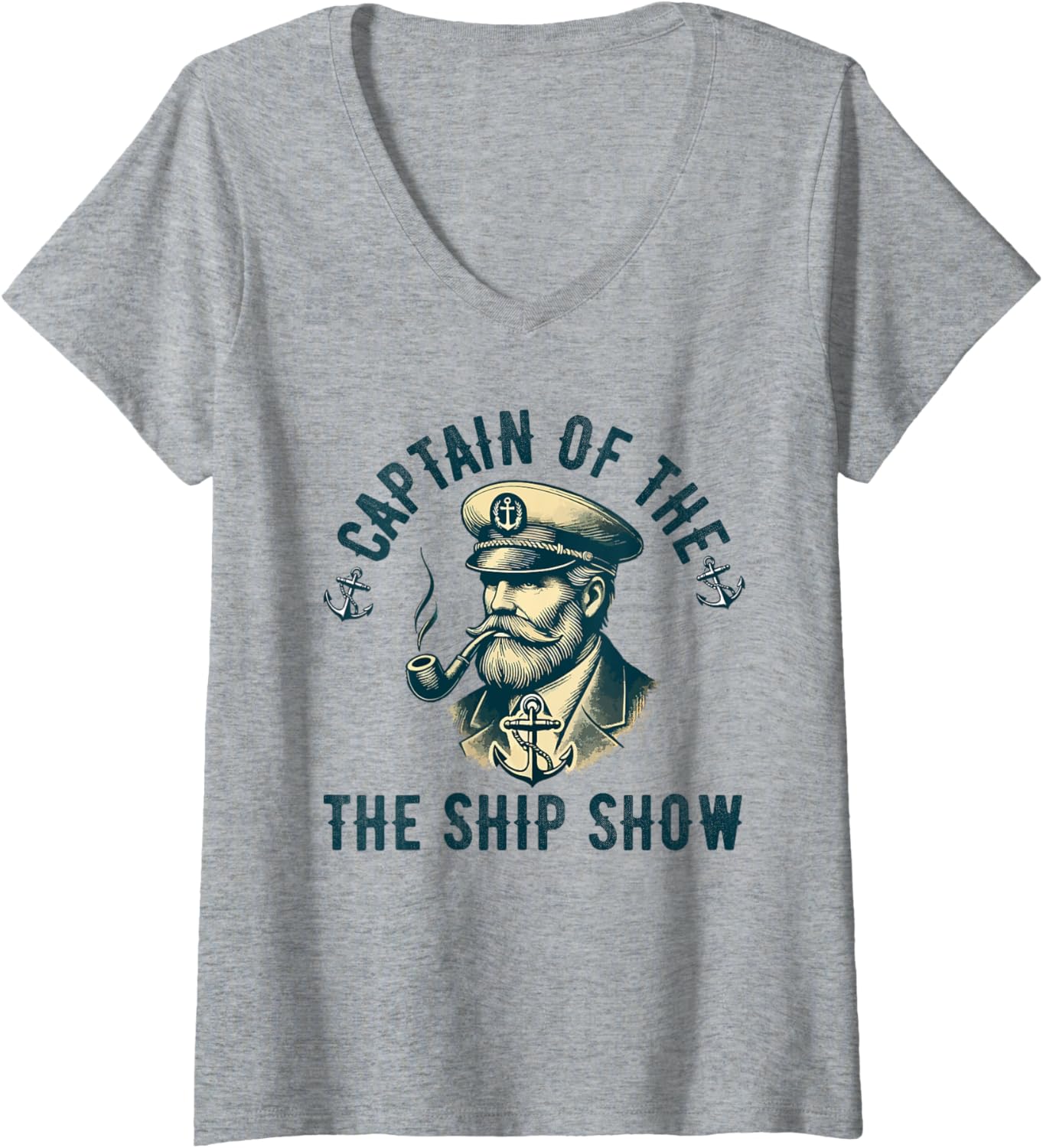 Womens Captain Of Ship Show Ship Funny Motor