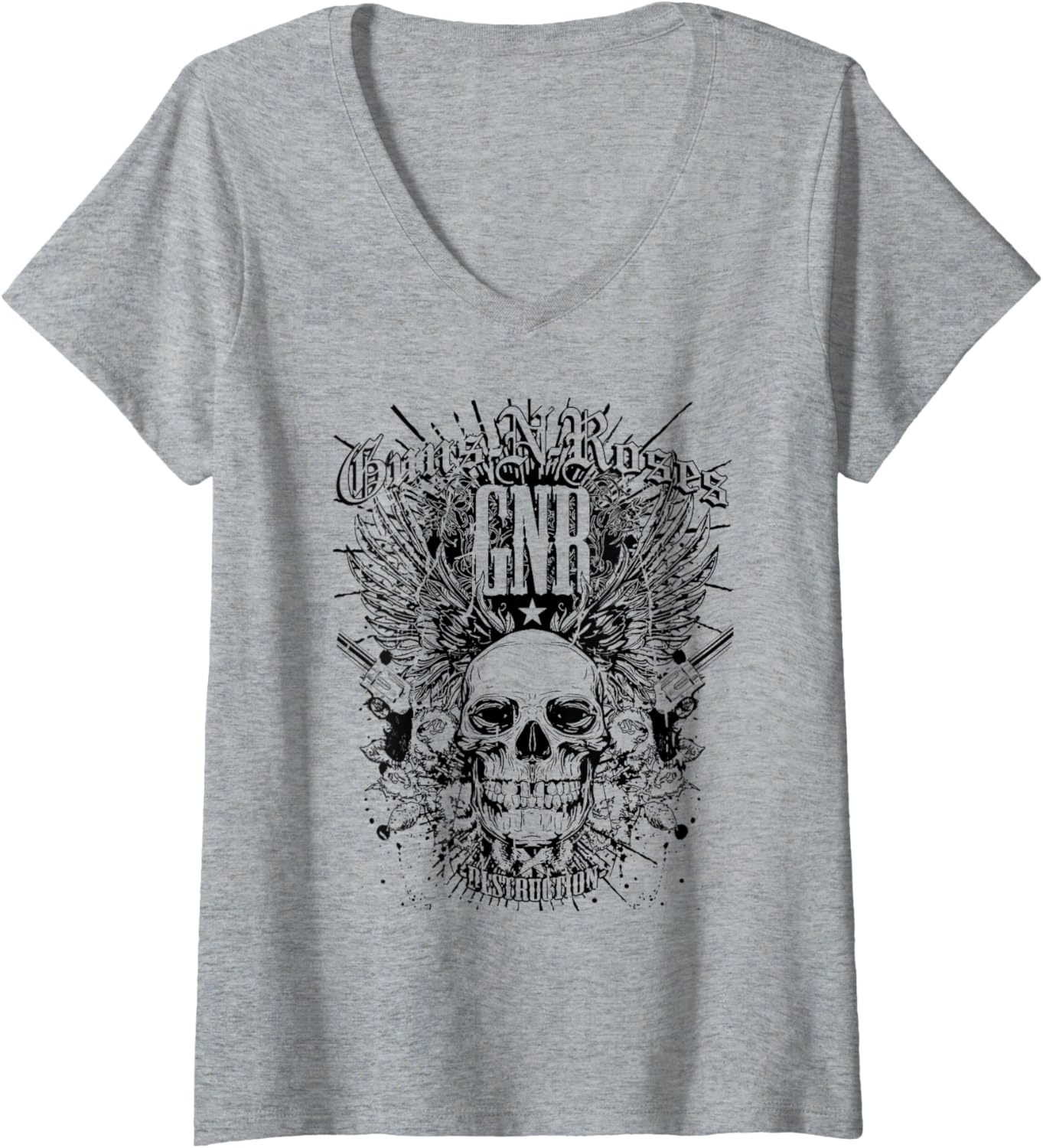 Womens Guns N Roses Official Destruction V Neck