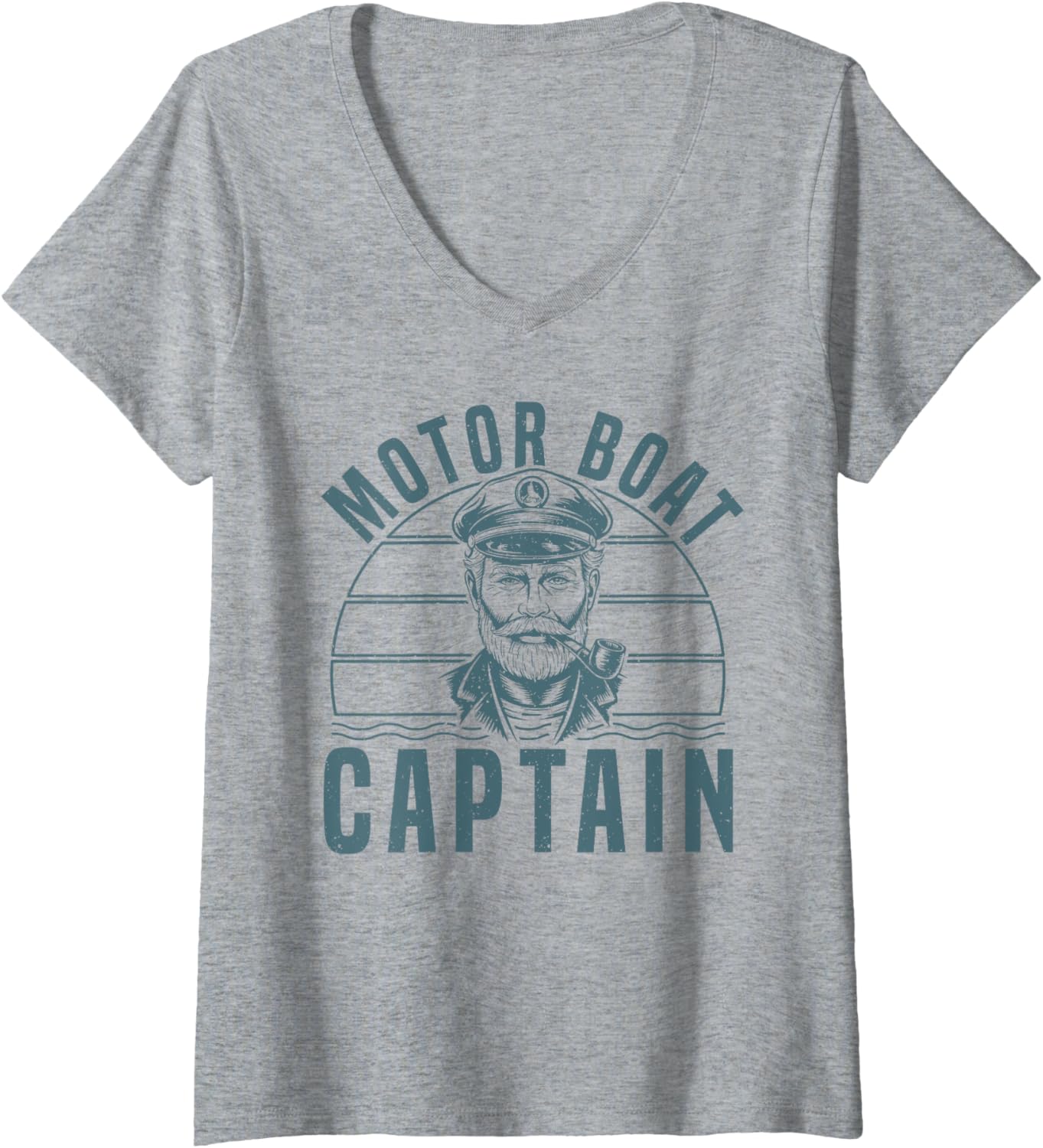 Womens Motor Boat Captain V Neck