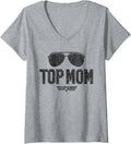 Womens Top Gun Top Mom V Neck