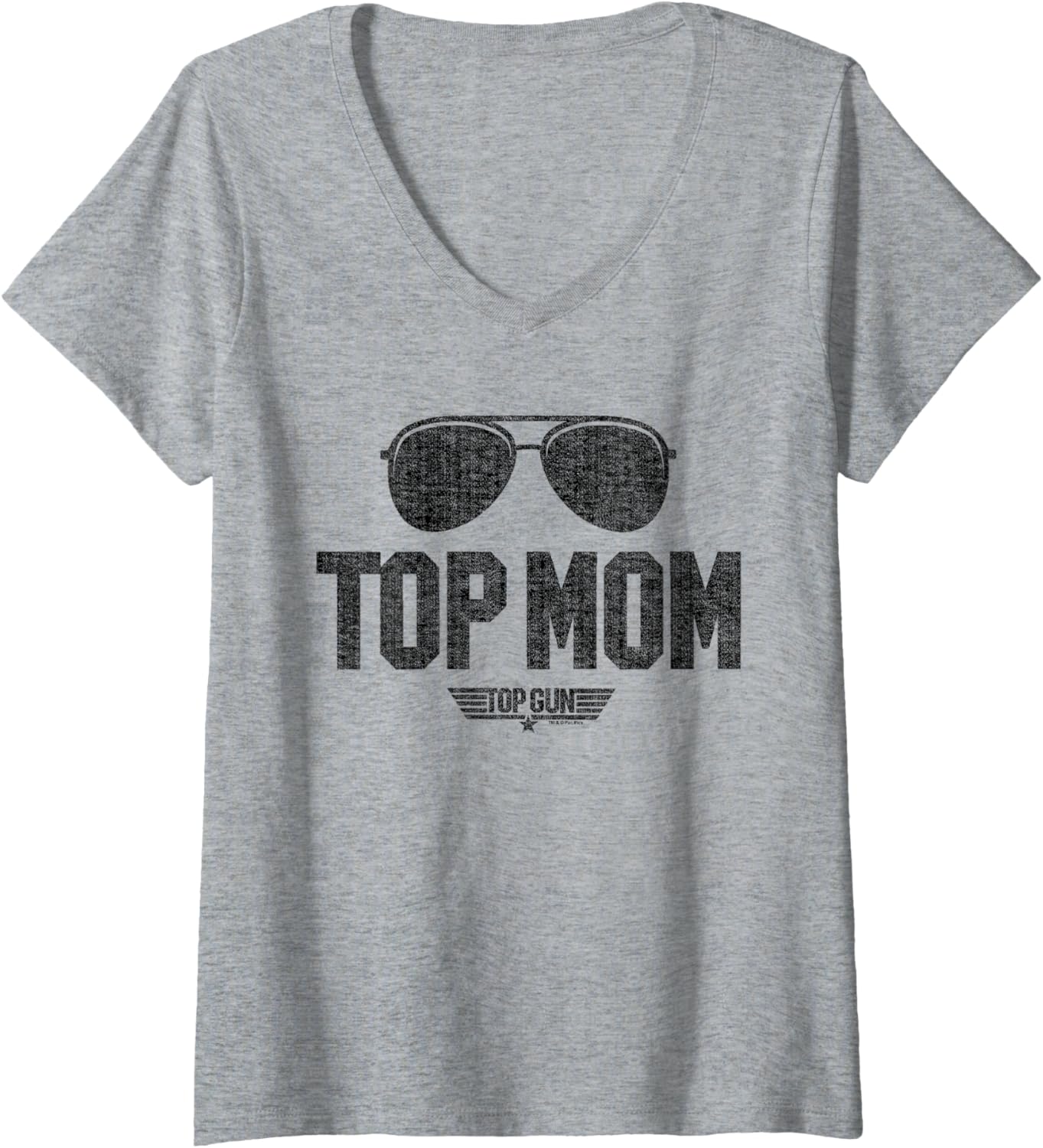 Womens Top Gun Top Mom V Neck