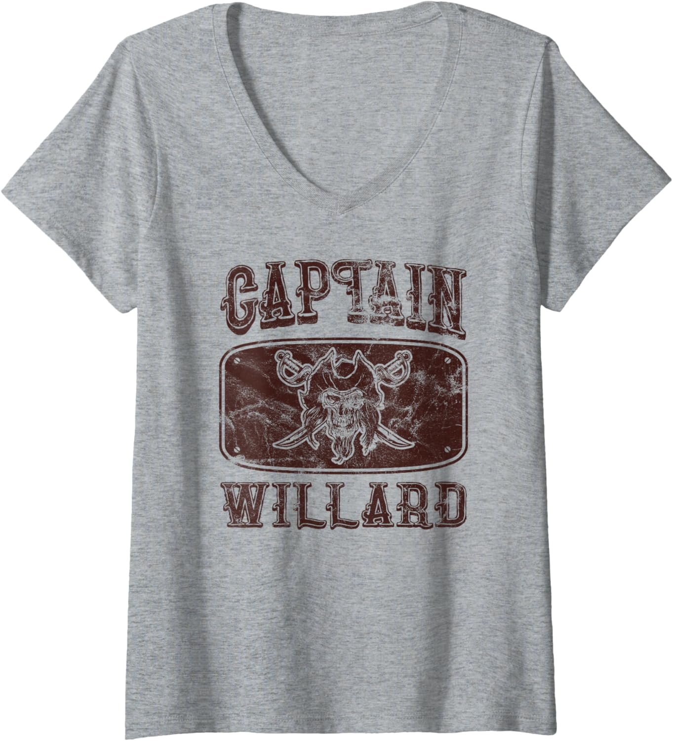 Womens Vintage Captain Willard Personalized Pirate Pontoon Boating