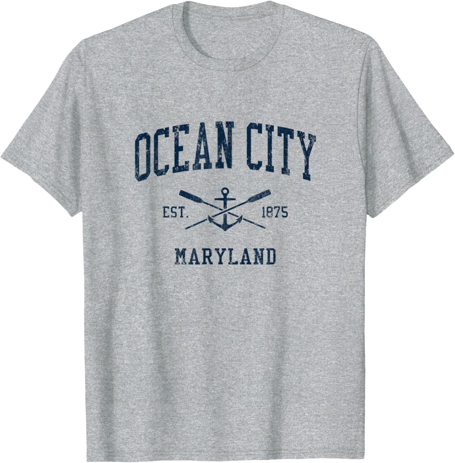 Ocean City Md Vintage Navy Crossed Oars Boat