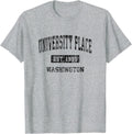 University Place Washington WA Vintage Sports Design Black D