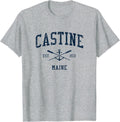 Castine Me Vintage Navy Crossed Oars Boat Anchor