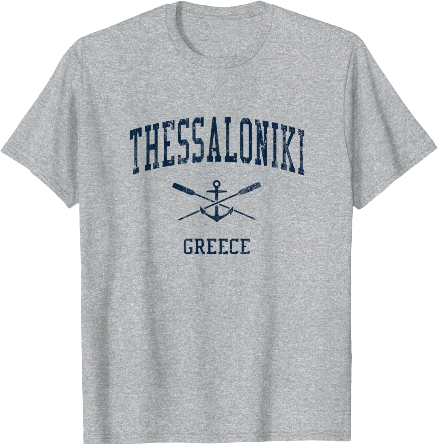 Thessaloniki Vintage Navy Crossed Oars Boat Anchor