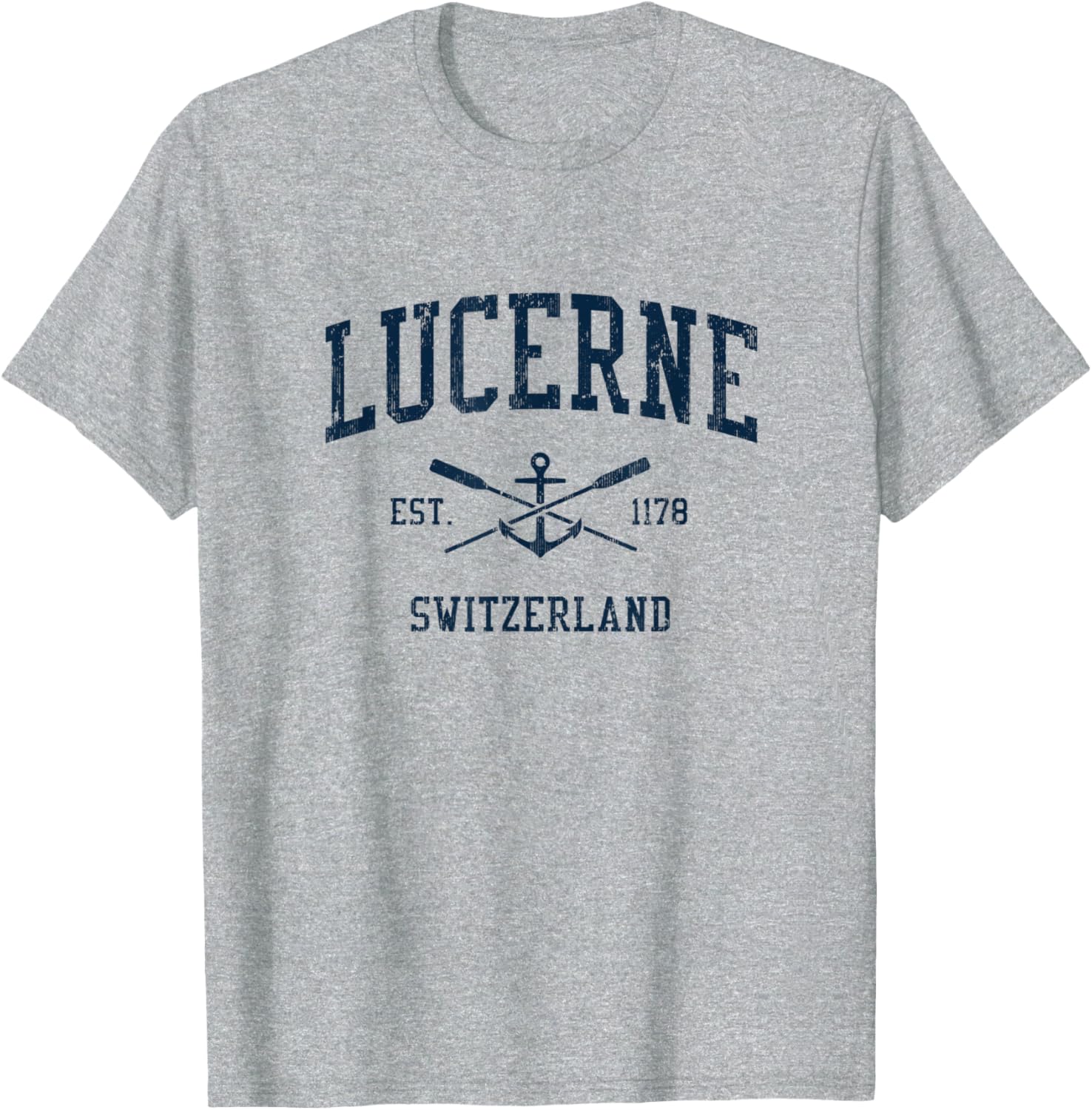 Lucerne Vintage Navy Crossed Oars Boat Anchor