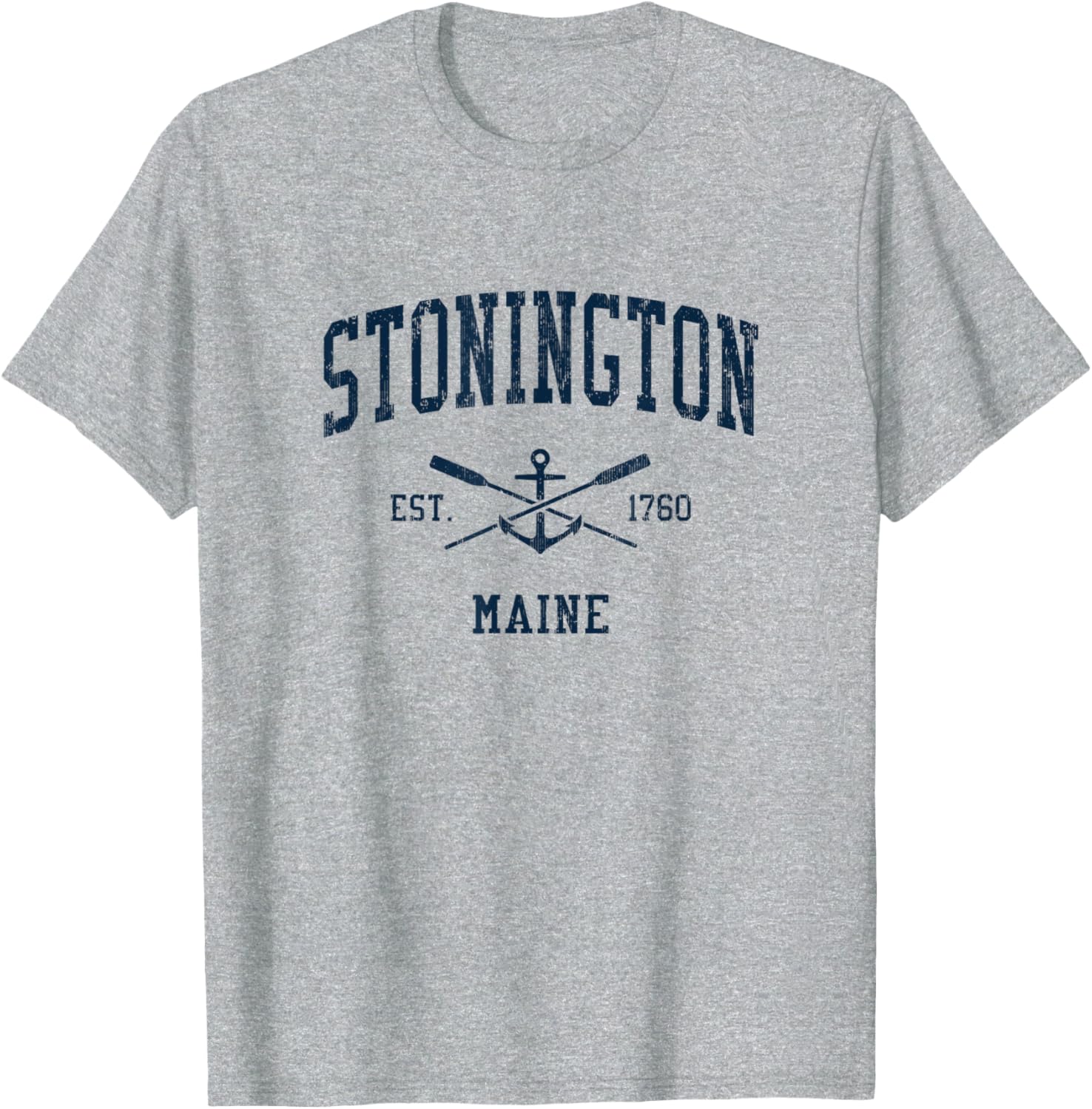 Stonington Me Vintage Navy Crossed Oars Boat Anchor