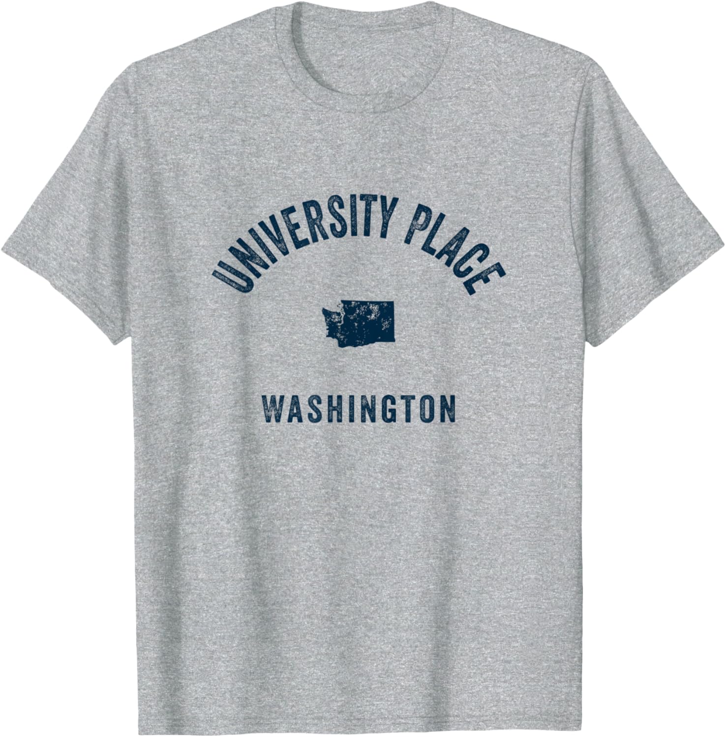 University Place Washington WA Vintage 70s Sports Navy Print