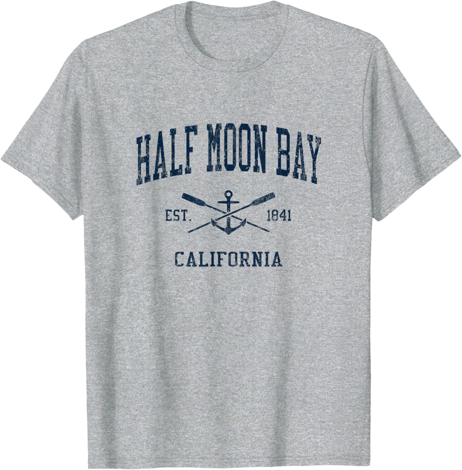 Half Moon Bay Ca Vintage Navy Crossed Oars