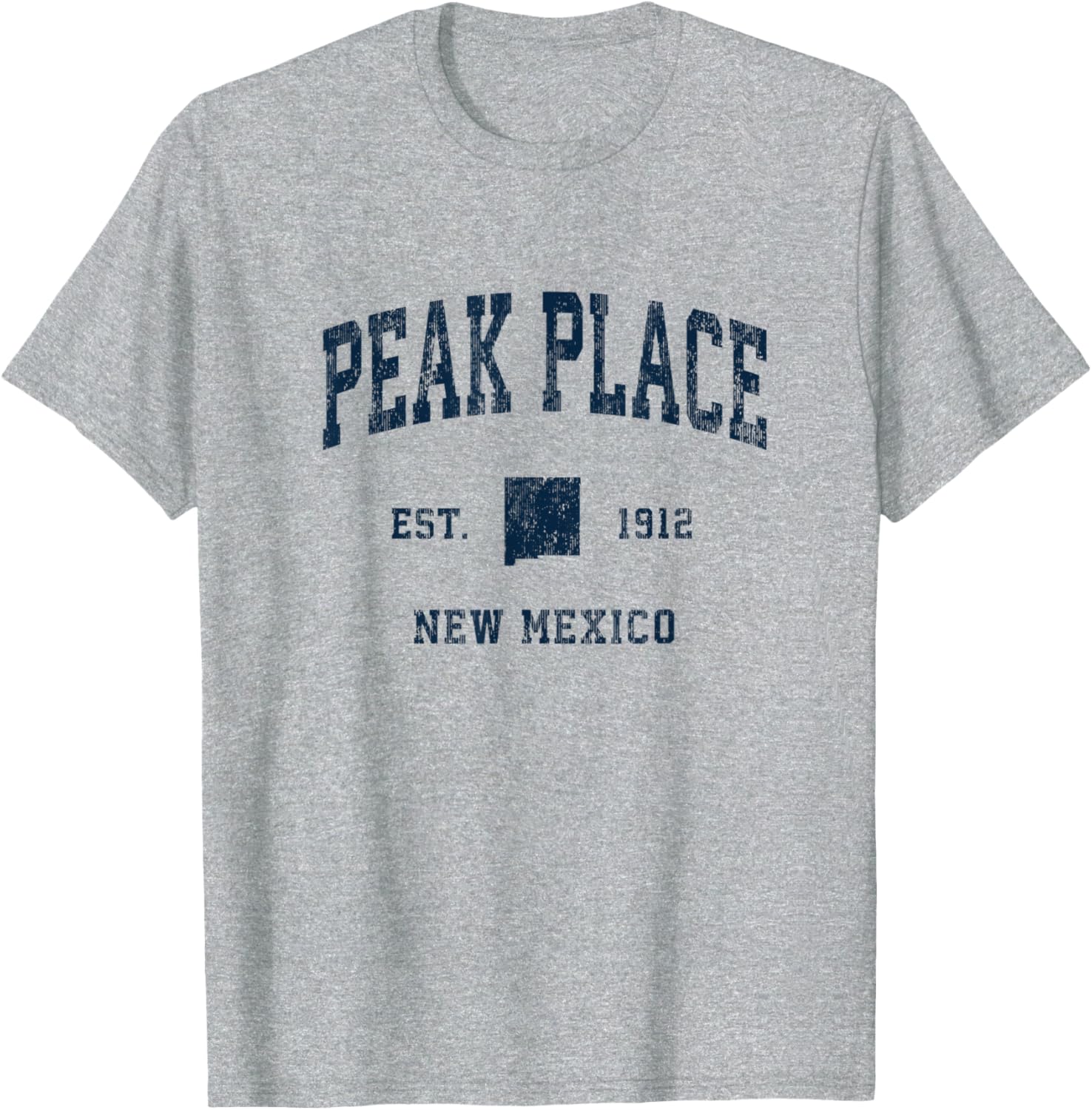 Peak Place New Mexico NM Vintage Athletic Navy Sports Design