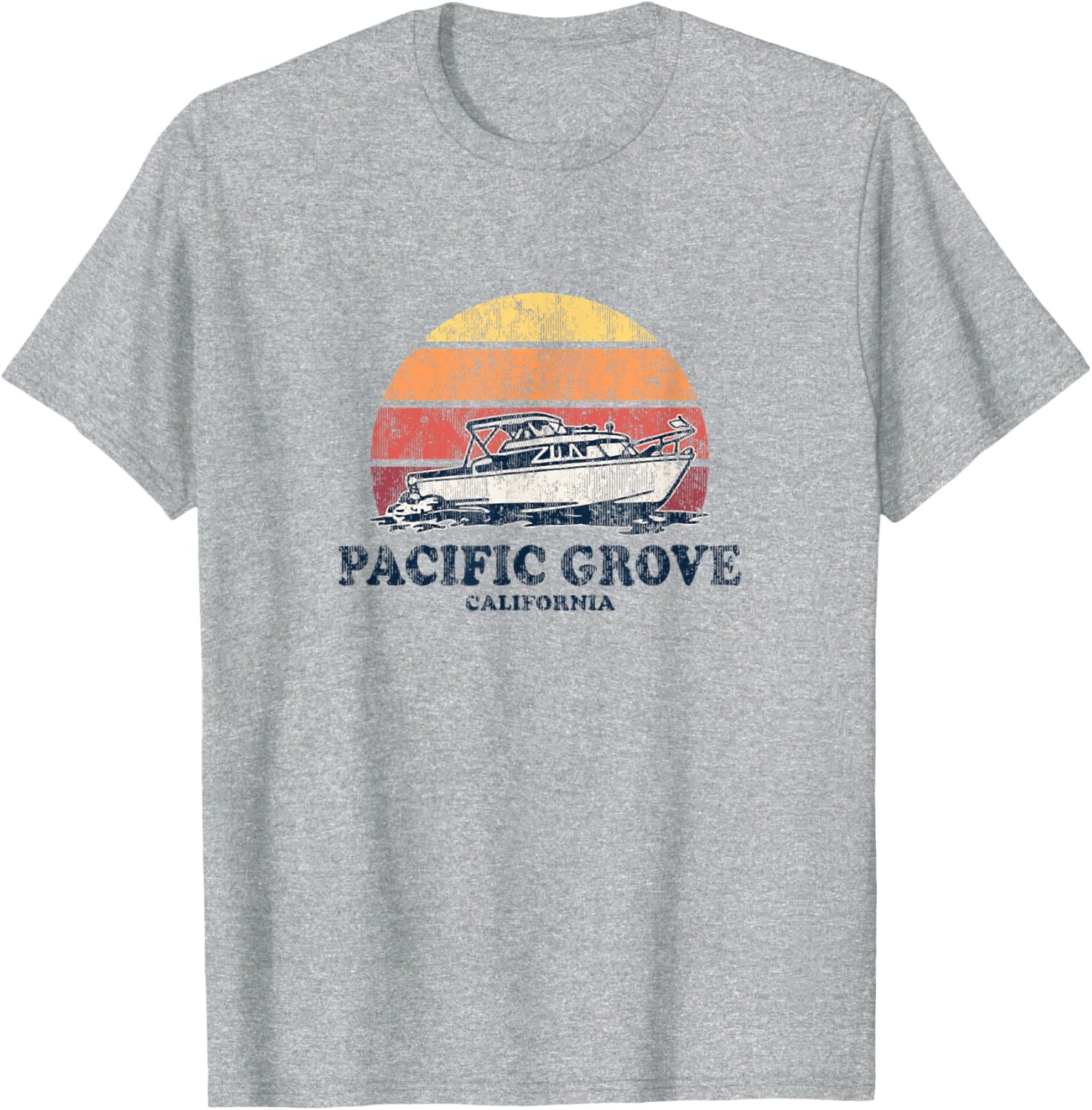 Pacific Grove Ca Vintage Boating 70S Retro Boat
