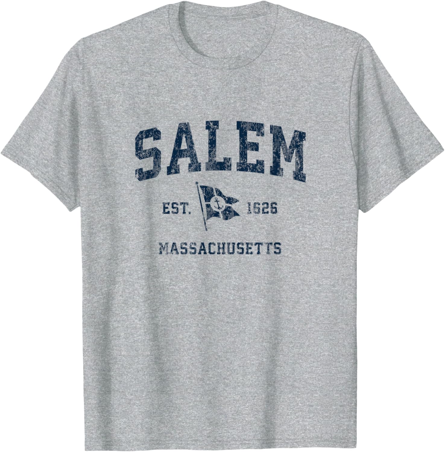 Salem Ma Vintage Sports Navy Boat Anchor Flag